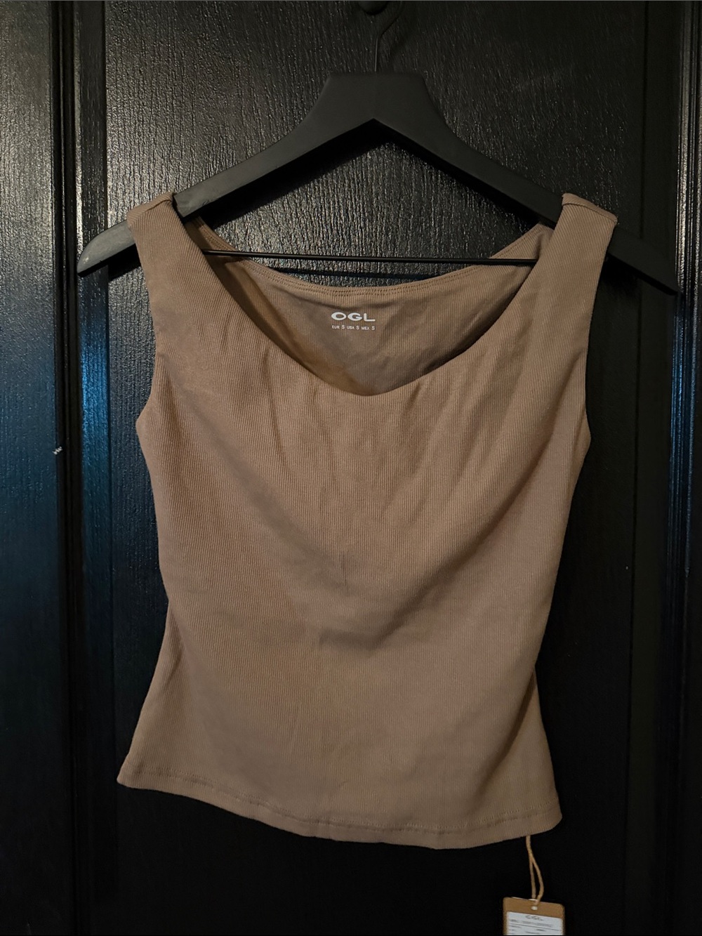 OGL Tan Brami Ribbed Tank